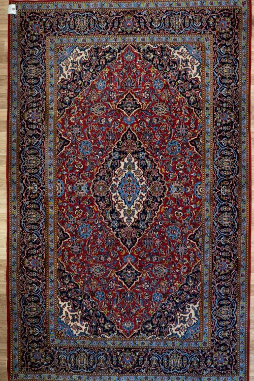 Kashan Kurk Wool Rug 4.10’x7′