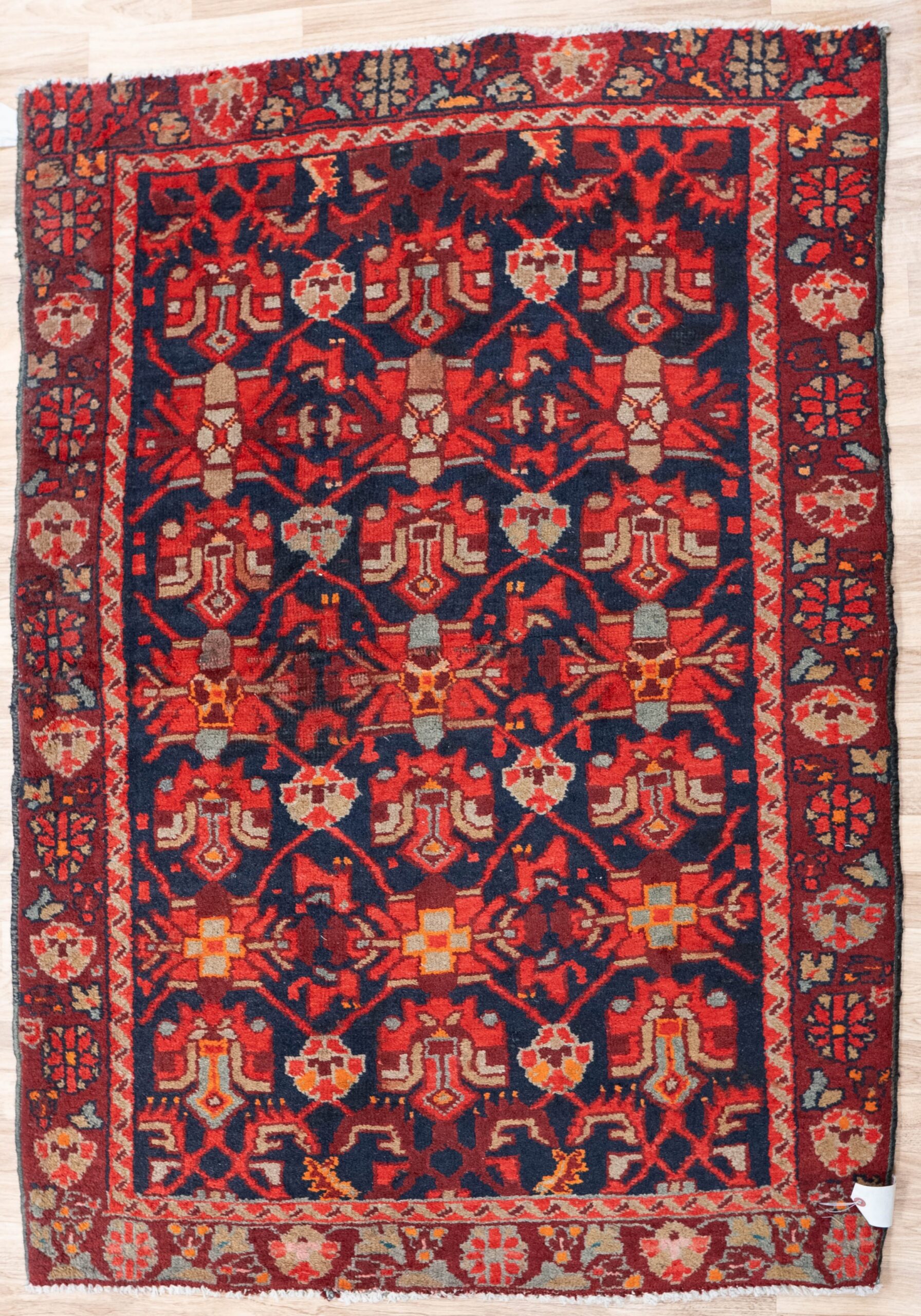 Hamadan Wool Rug 3.6×3.5