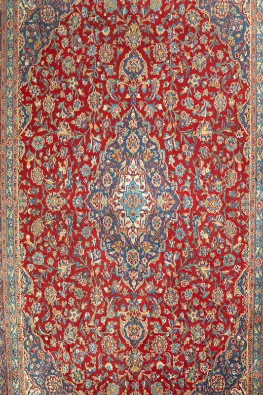 Kashan Wool Rug 9.8 x 12.9'