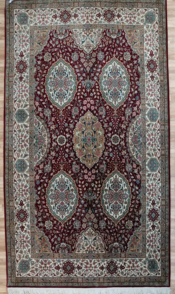 Tabriz Wool Silk Rug 6'x9'
