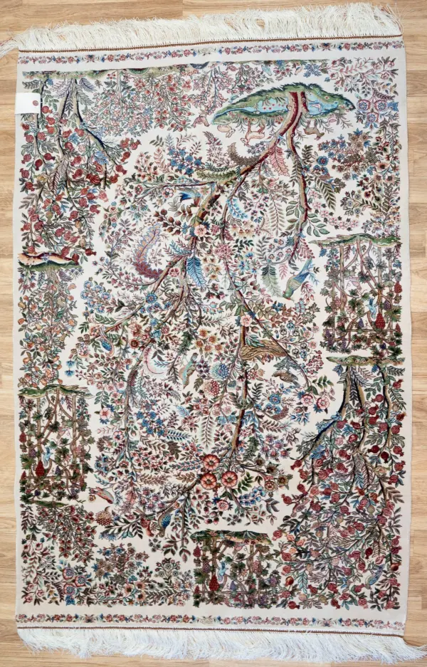 Qum Design Silk Rug 3'x5'