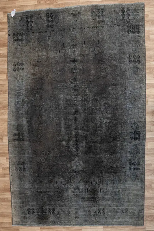 Overdyed Tabriz Wool Rug 6.8 x 9.8'