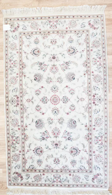 Kashan Wool Silk Rug 3'x5'