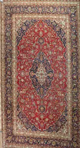 Kashan wool Rug 9.5'x12.8' View 2