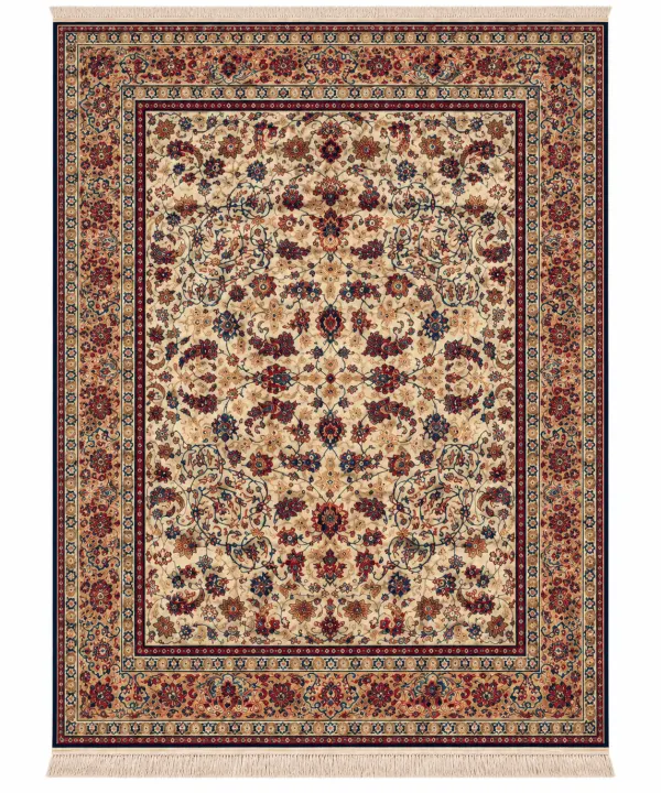 Traditional Isfahan Kork Wool Handwoven Oriental Rug – 9'8" × 12'8"