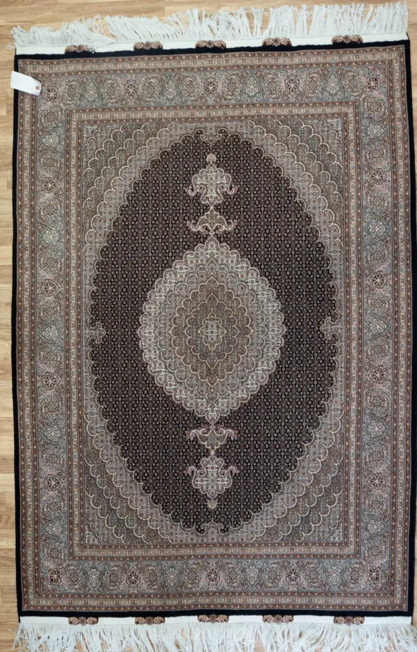 Tabriz Wool Silk Rug 5'x7' View 1