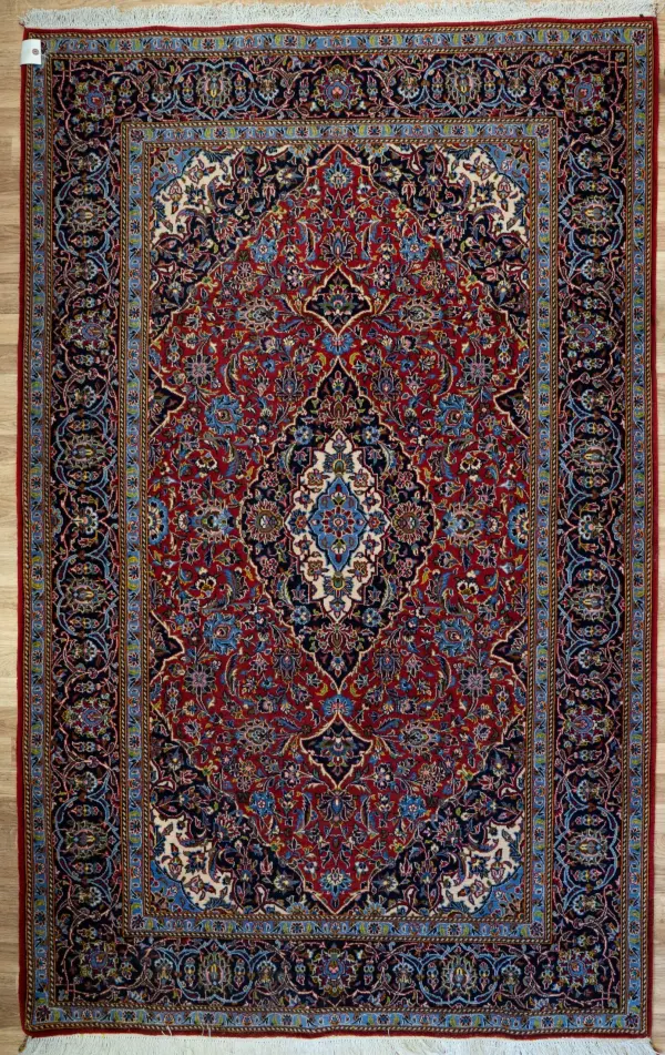Kashan Kurk Wool Rug 4.10'x7'