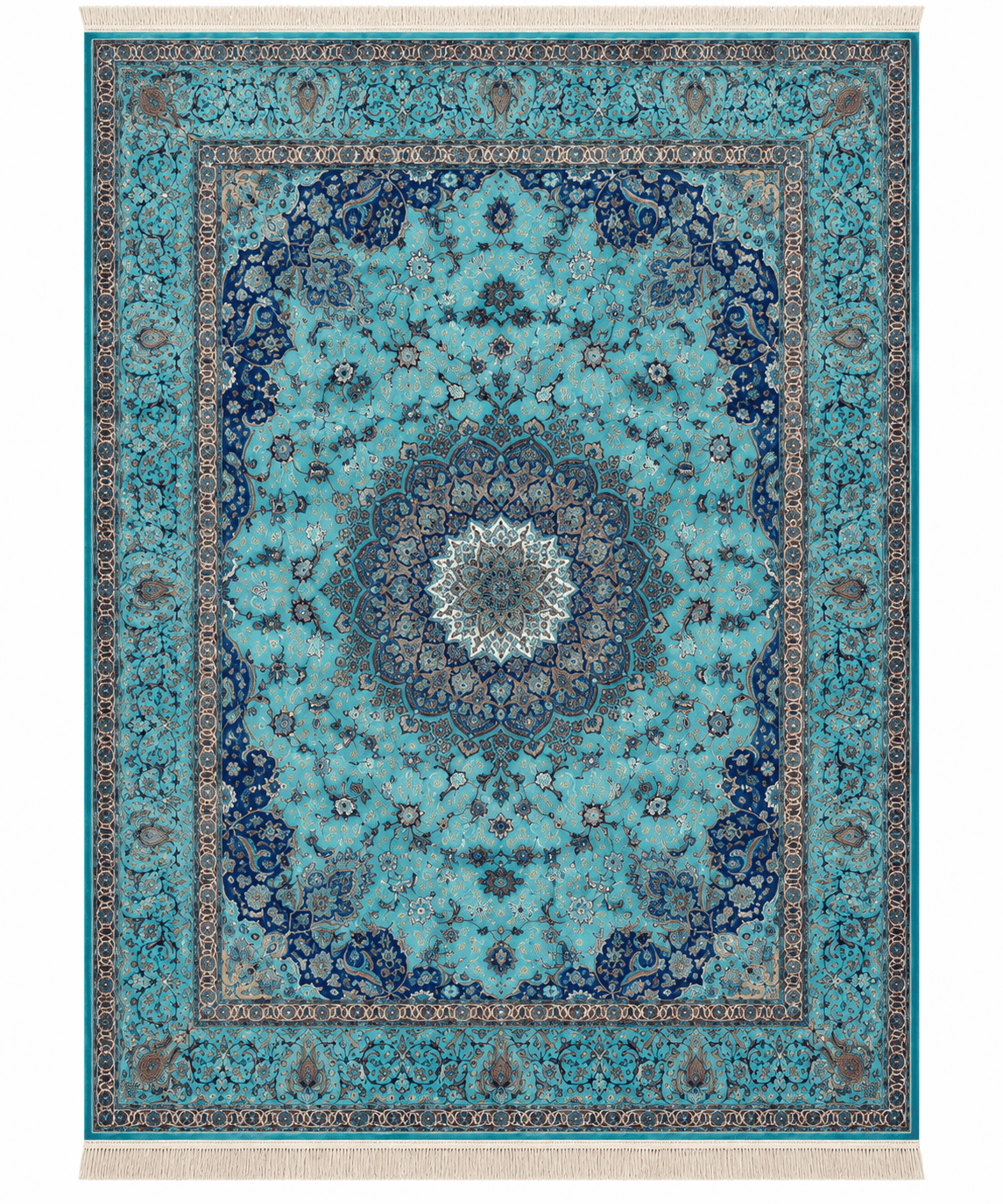 Luxury Qum Silk Handwoven Oriental Rug – 9'9" × 12'10"