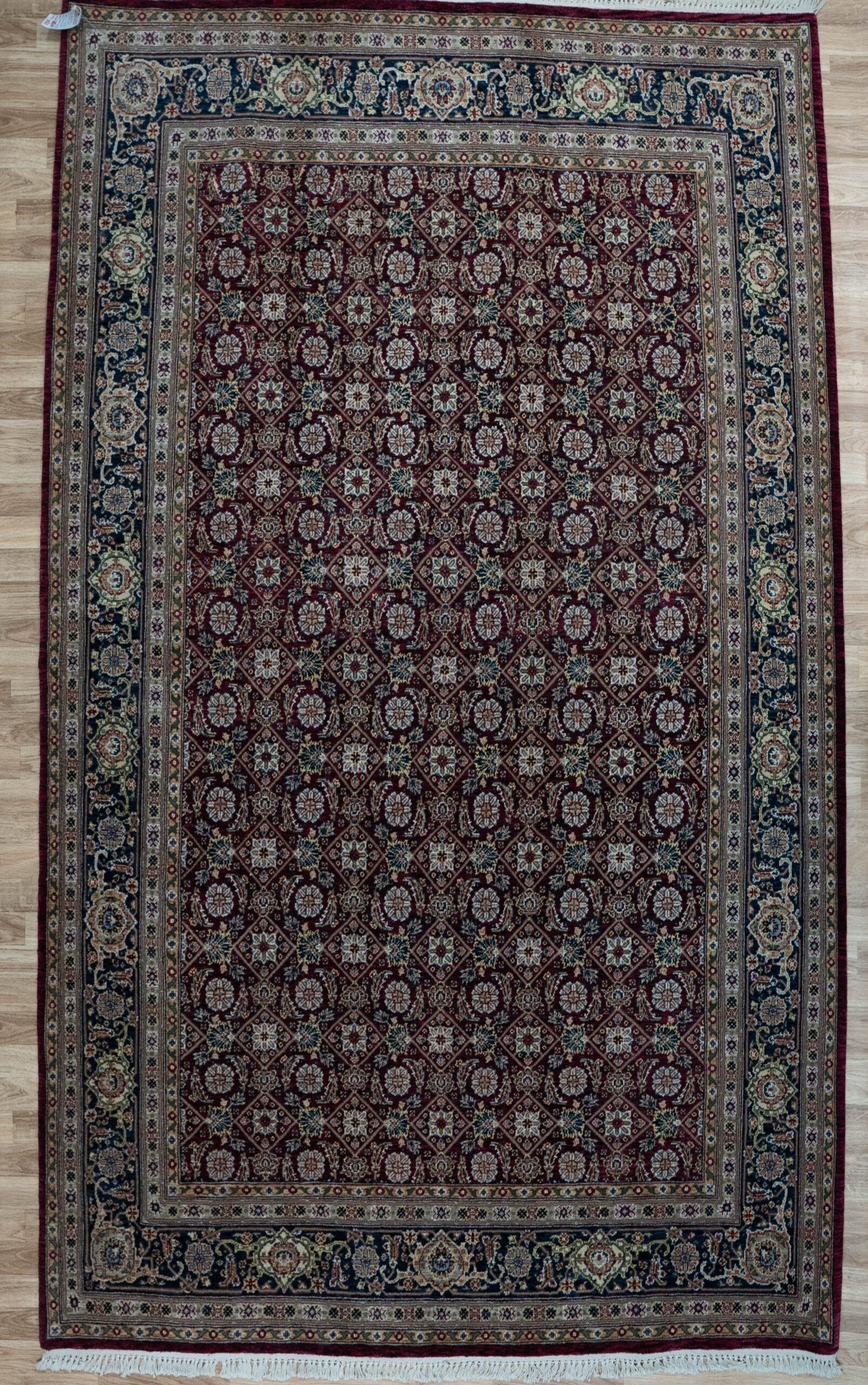 Tabriz Wool Silk Rug 6'x9' View 1