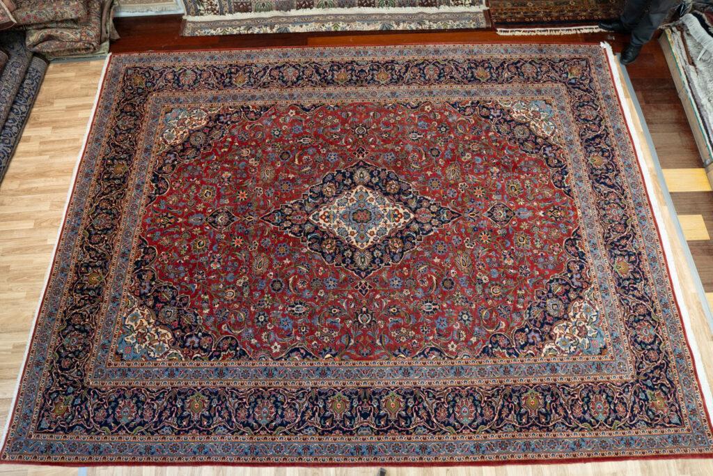 Kashan Kurk Wool Rug 9.8'x12.9' View 1