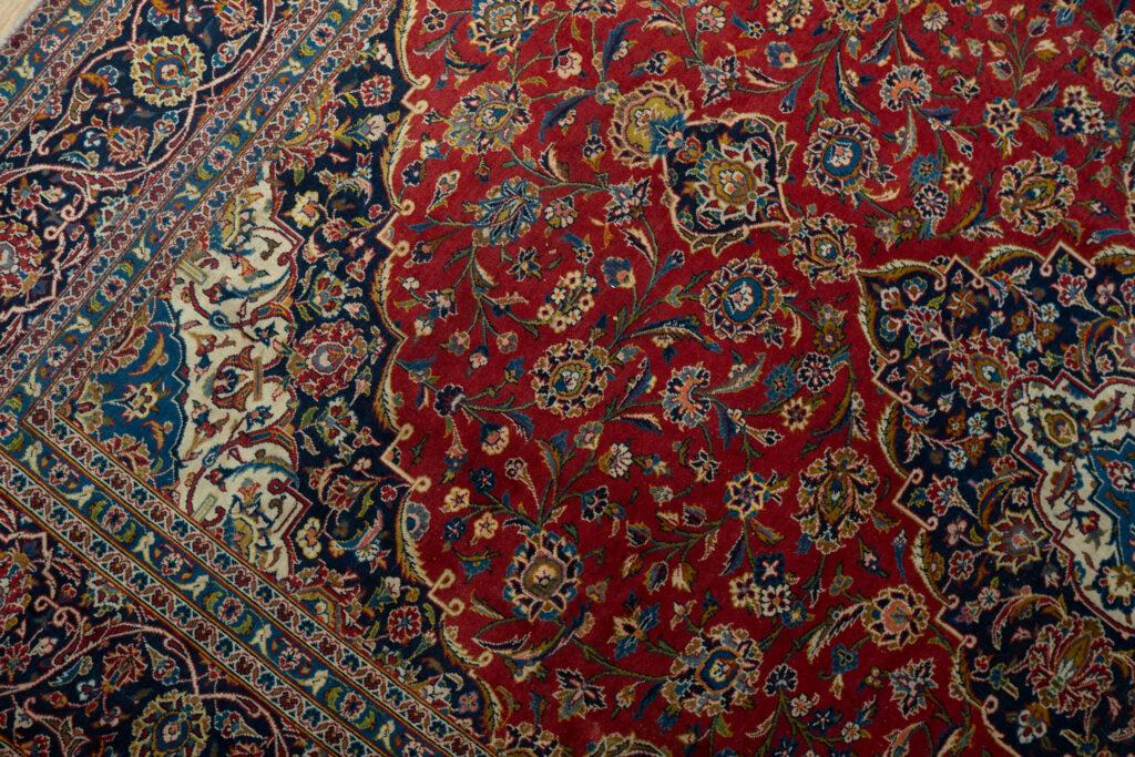 Kashan Wool Silk Rug 9.5'x12.5' View 4