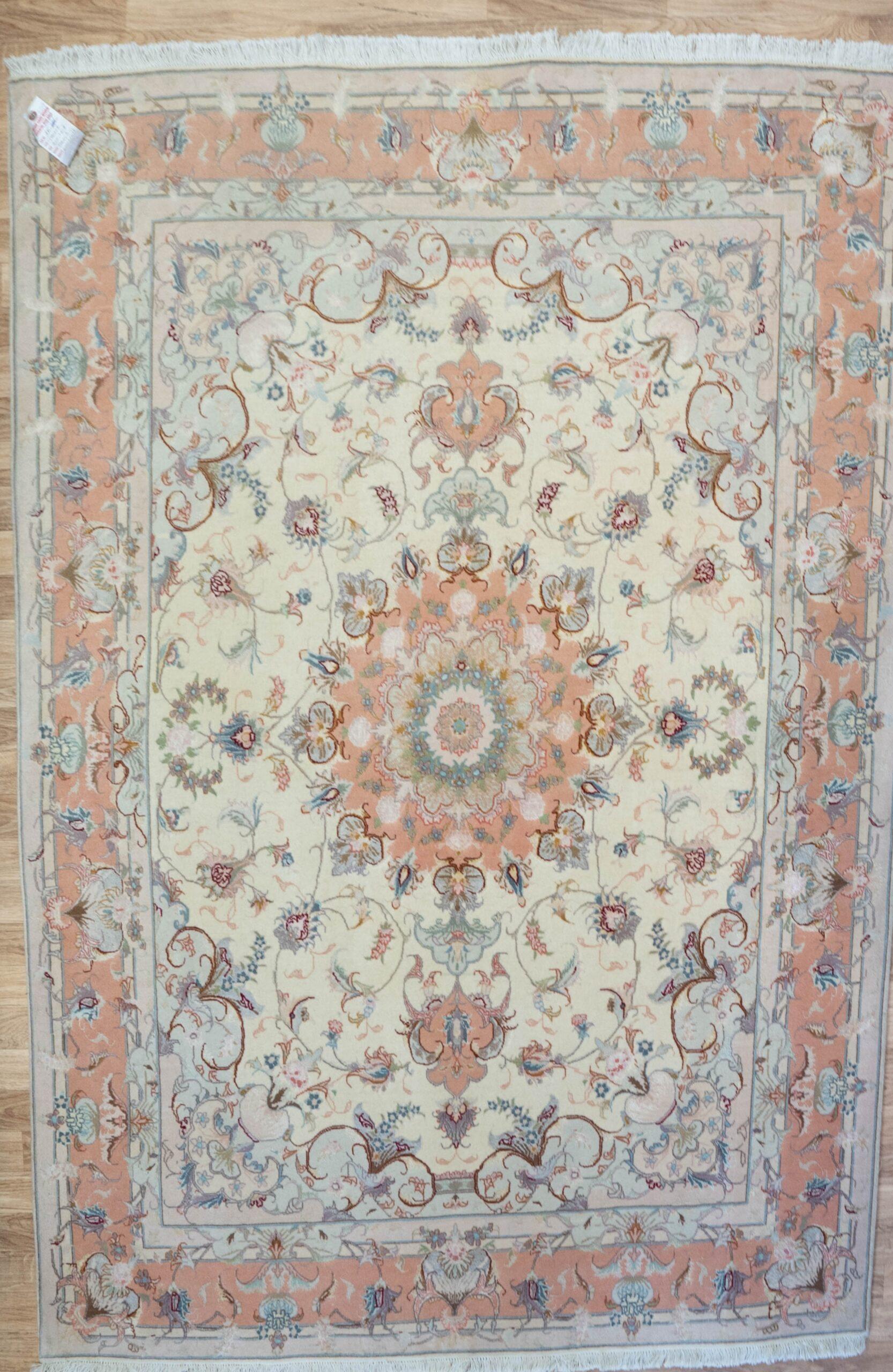 Tabriz Wool silk Rug 5'x6.7' View 1