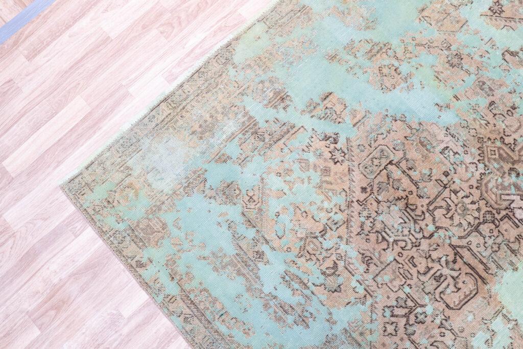 Overdyed Tabriz Rug 6.5'x9.5' View 4