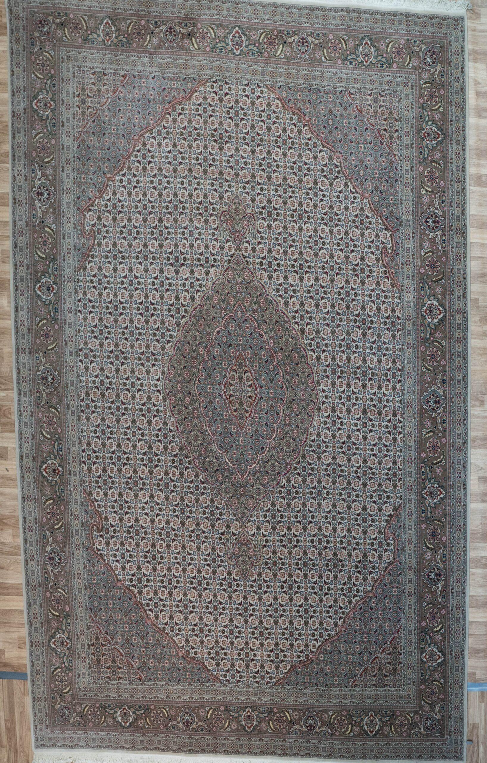Tabriz Wool Silk Rug 9'x12' View 1
