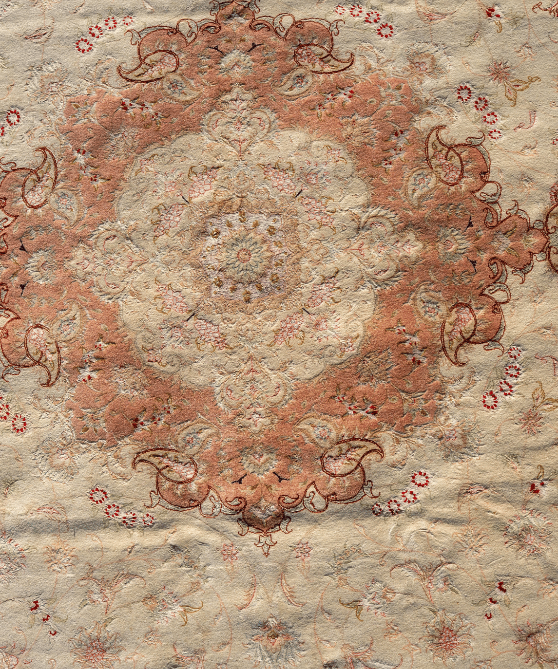 Luxury Tabriz Wool & Silk Handwoven Oriental Rug – 9'9" × 13'2" View 5