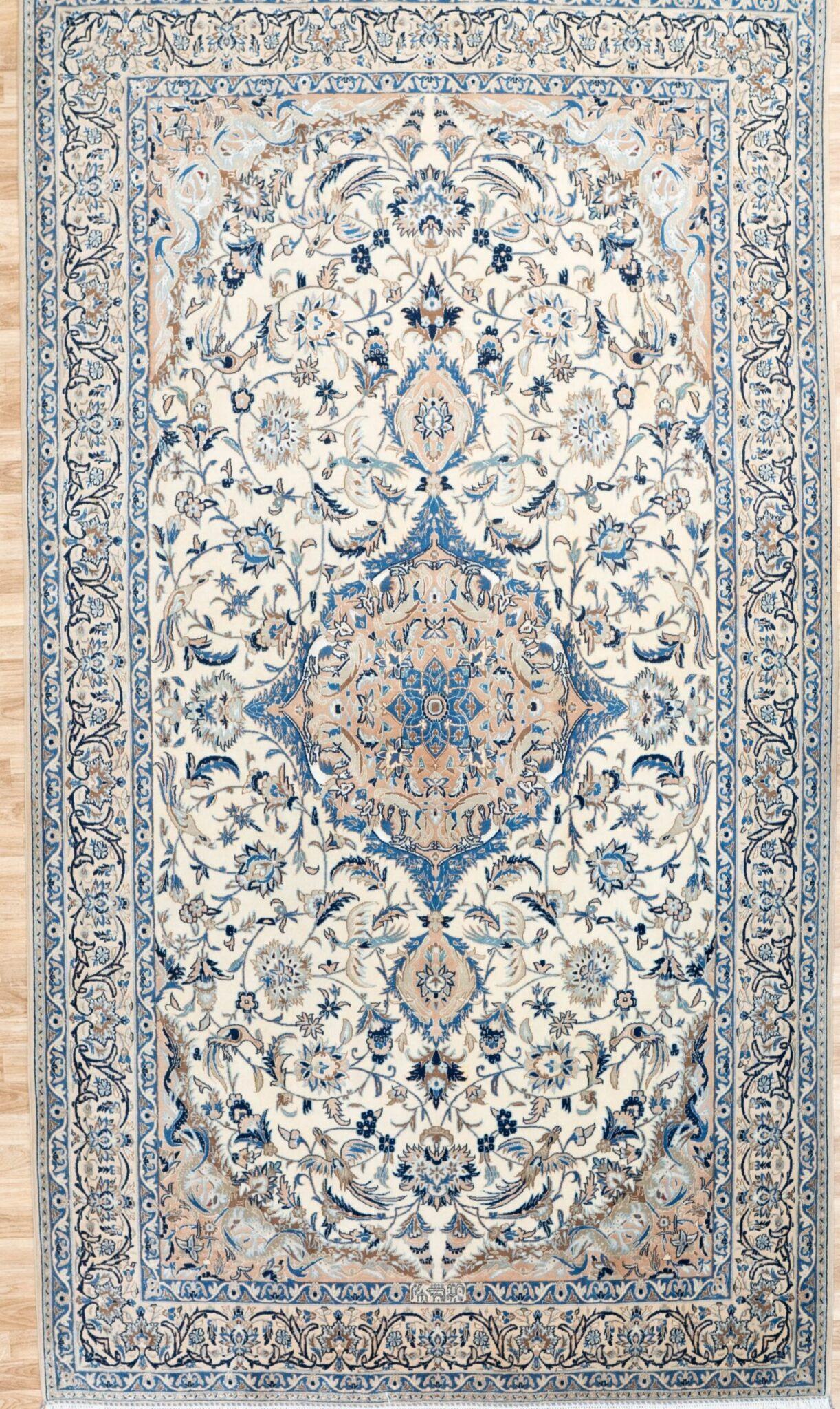 Nain Wool Silk Rug 6.1'x9.8' View 2