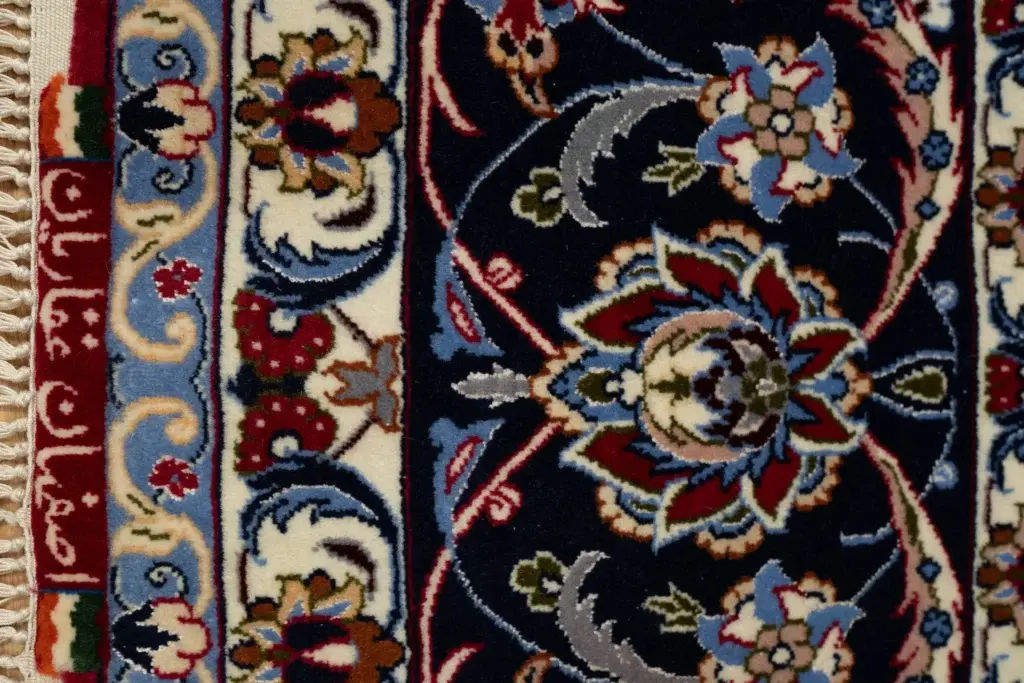 Isfahan Wool Rug 6.8 x 9.8 View 1