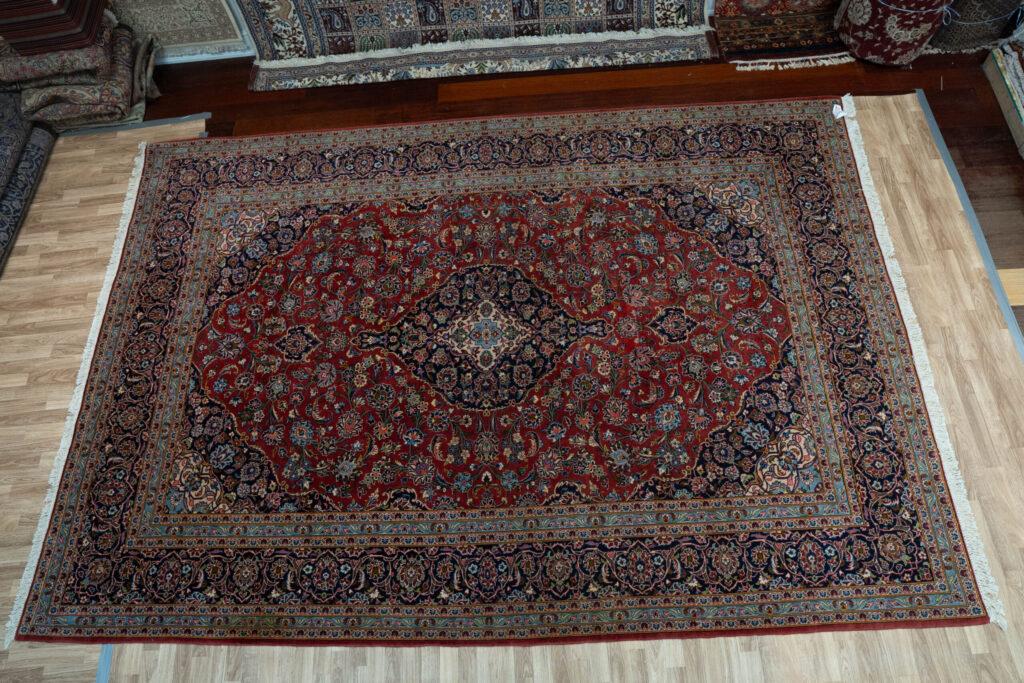 Kashan Kurk Wool rug 8.4'x11.6' View 1