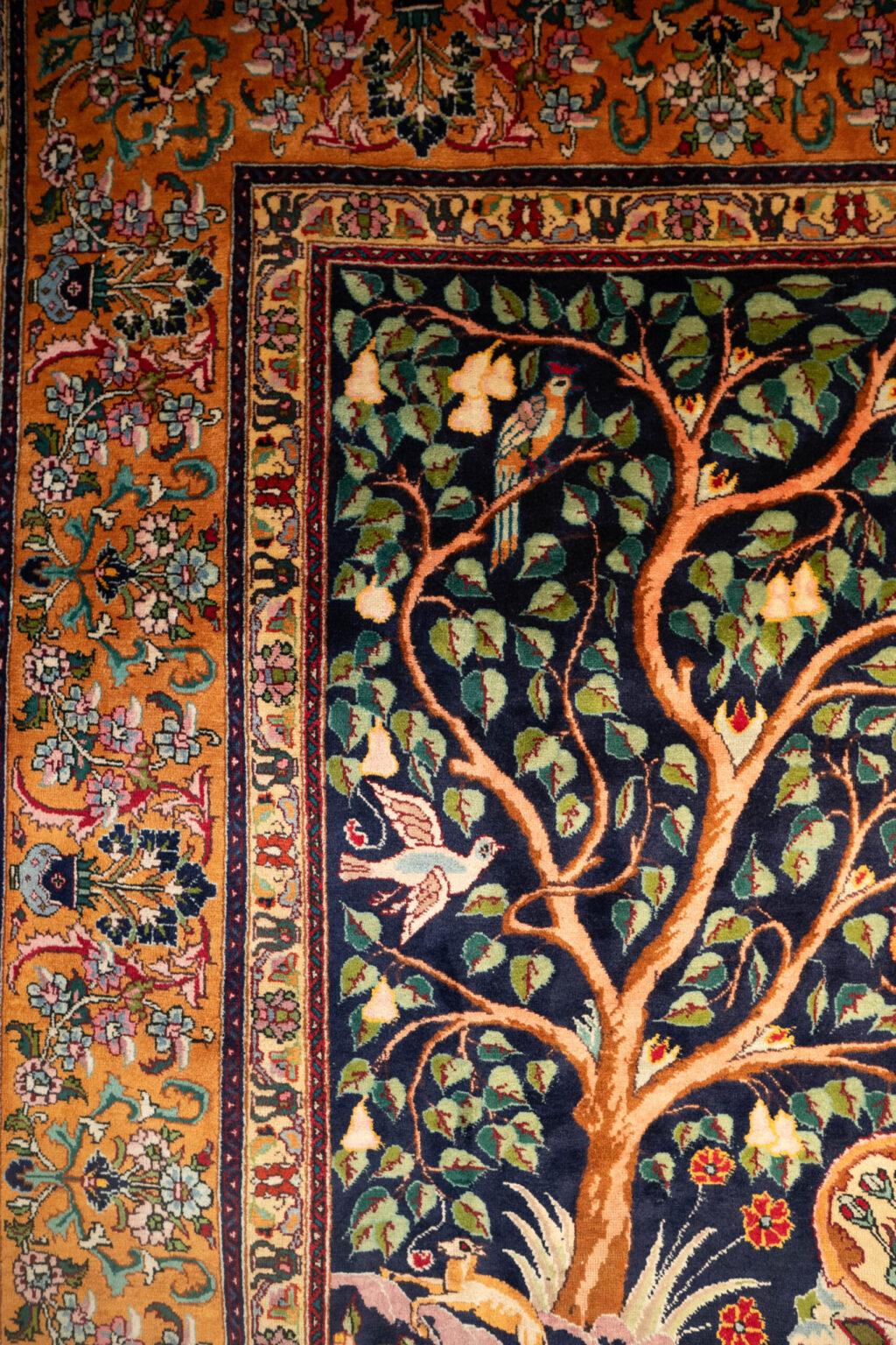 Tabriz Kurk Wool Rug 10'x13' View 3