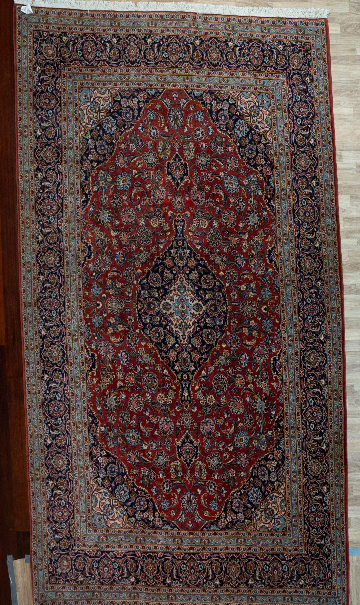 Kashan Kurk Wool rug 8.4'x11.6' View 2
