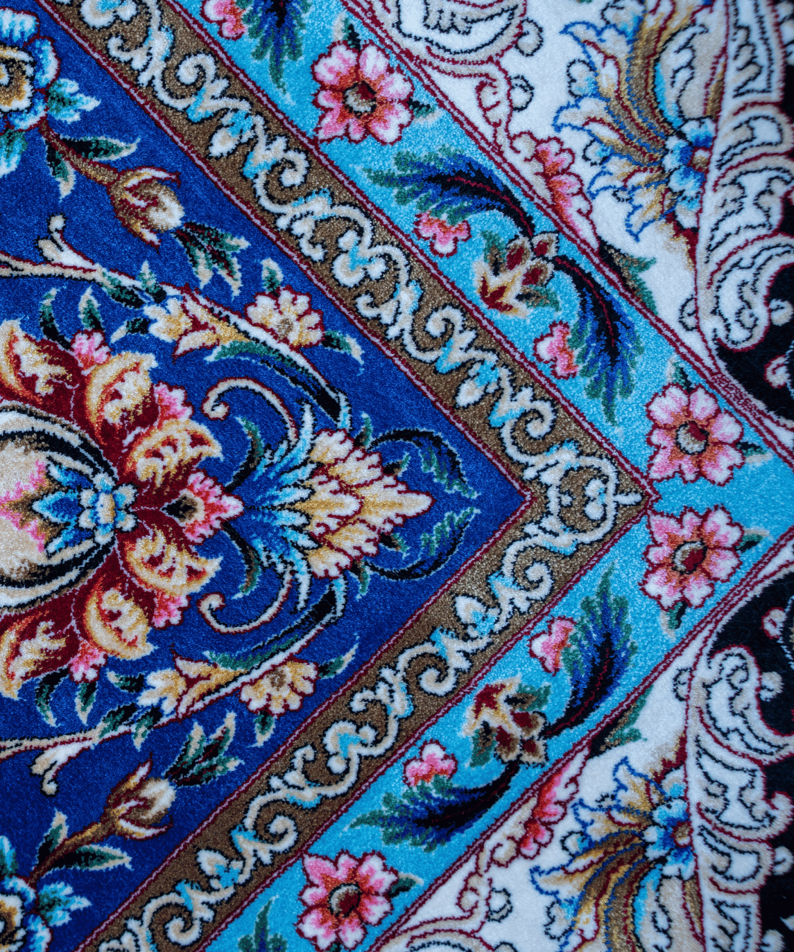 Traditional Qum Silk Handwoven Oriental Rug – 9'8" × 12'8" View 7