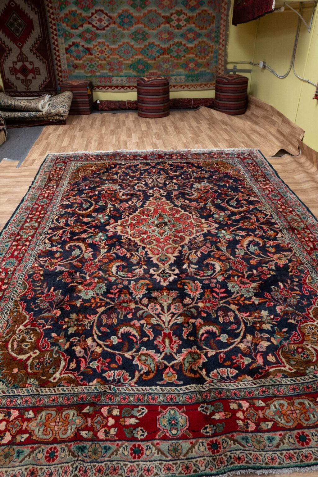 Hamadan Wool Rug 9.7x6.11 View 4