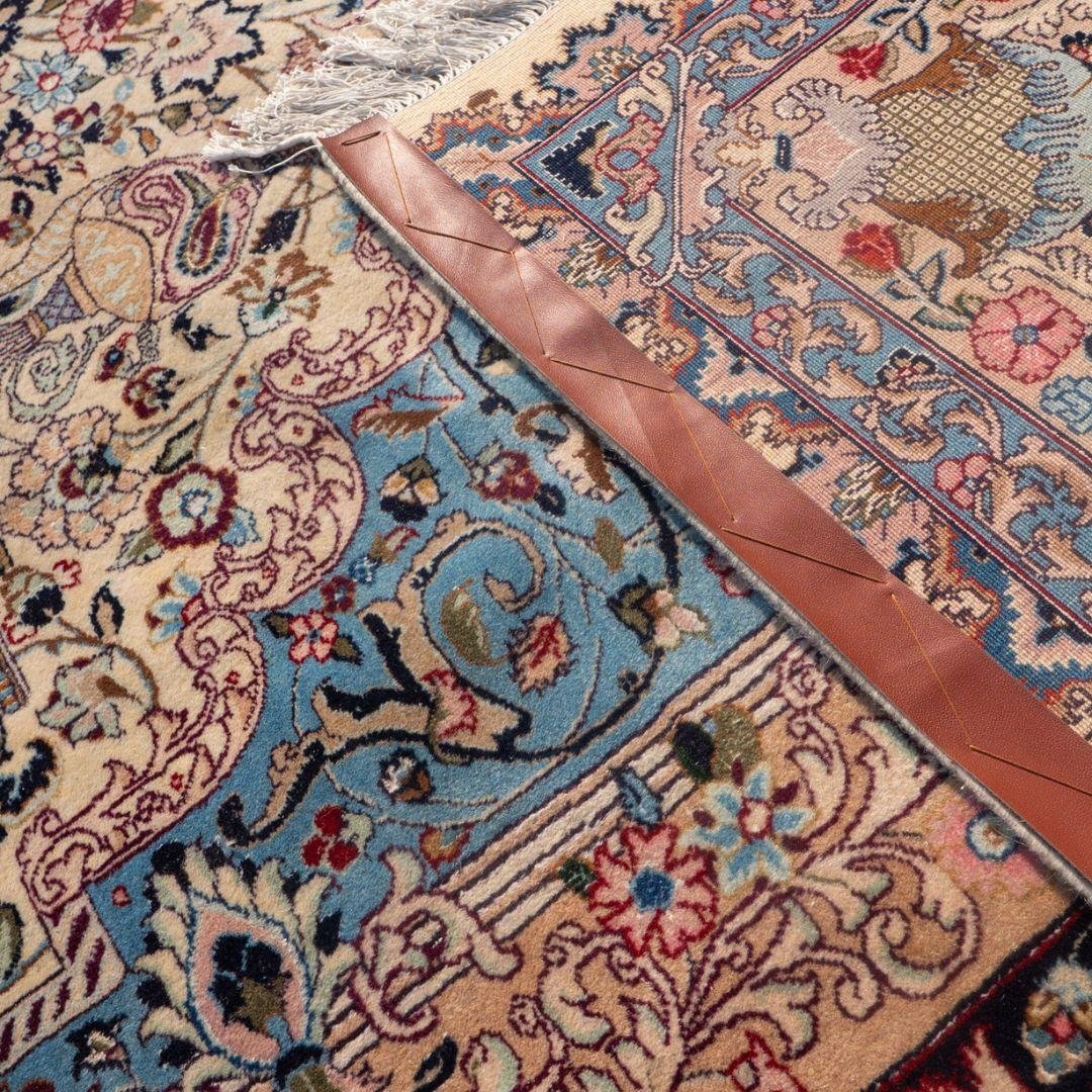 Kashmar Handwoven Blue & Ivory Wool Oriental Rug – 10×13 View 7