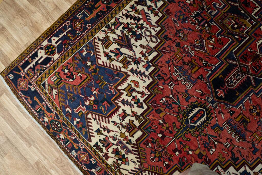 Heriz Wool Silk Rug 8'x11.5' View 5