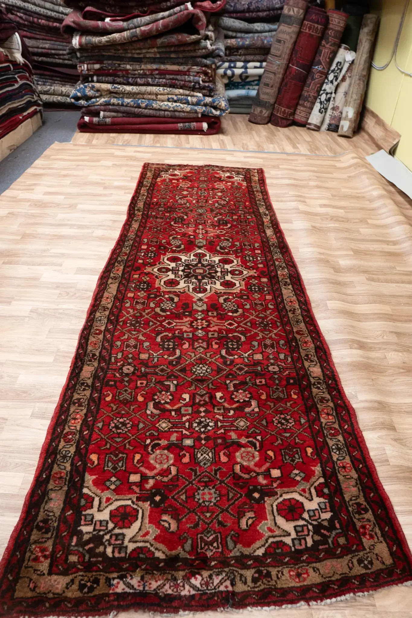 Hamadan Wool Rug 3.0 x 9.0' View 2