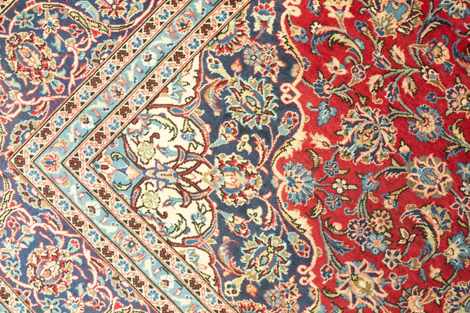 Kashan Wool Rug 9.4 x 12.4 View 5