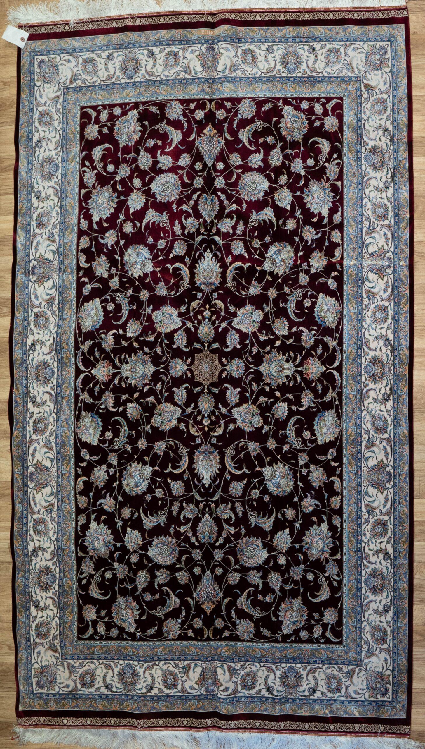 Qum Design Silk Rug 4.10'x7.5' View 2