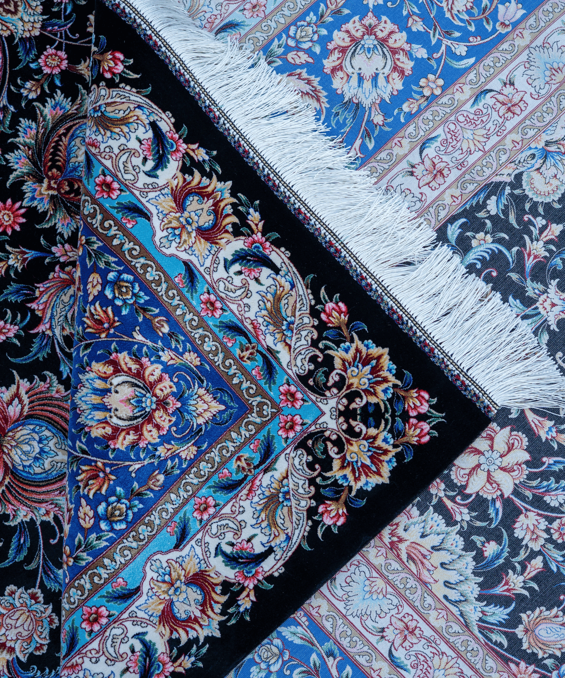 Traditional Qum Silk Handwoven Oriental Rug – 9'8" × 12'8" View 5