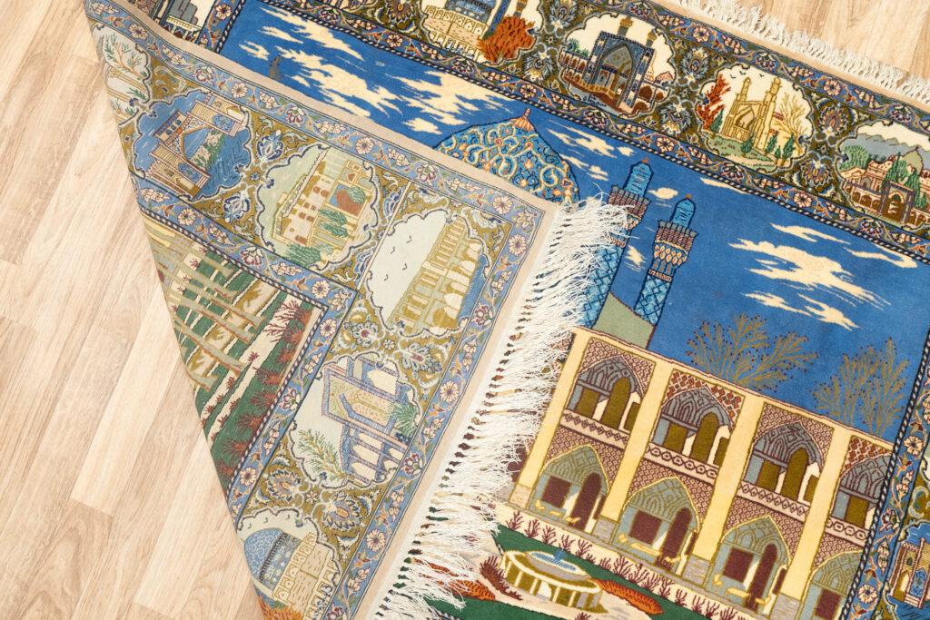 Isfahan Wool Rug 3.9'x5.1' View 7