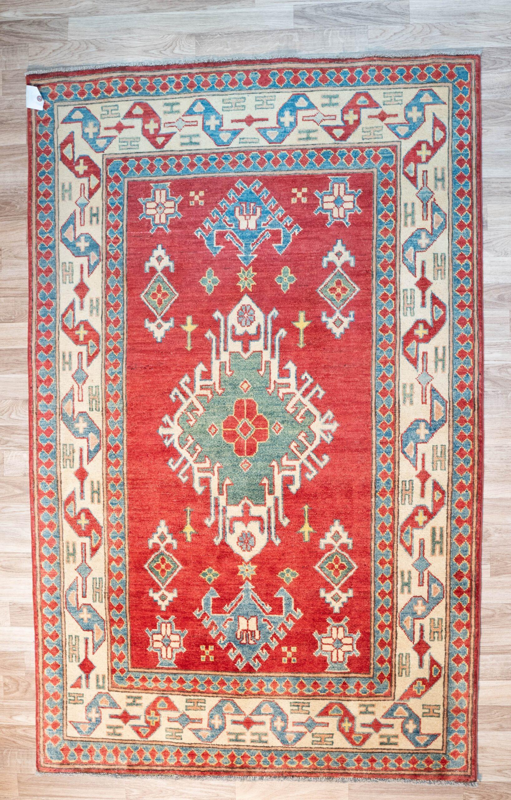 Kazak Wool Pile Rug 4'x6' View 1