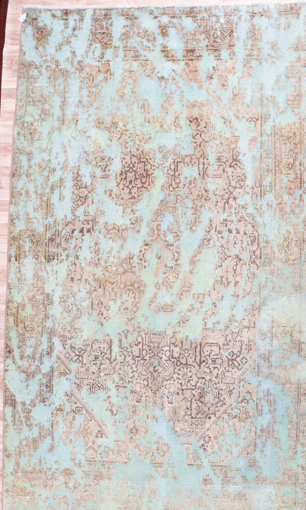 Overdyed Tabriz Rug 6.5'x9.5' View 2