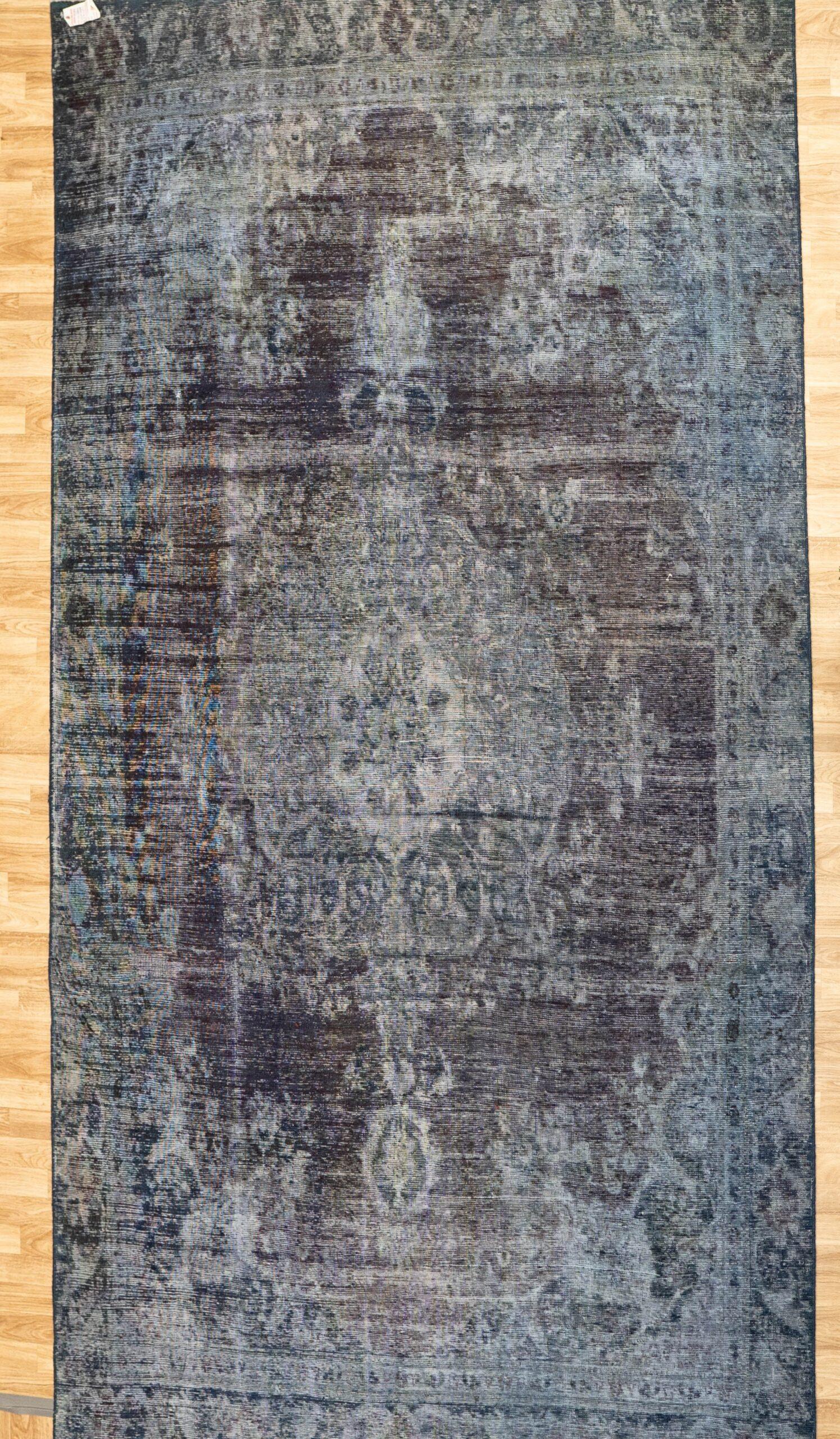 Vintage Overdyed Wool Rug 7.8'x11' View 4