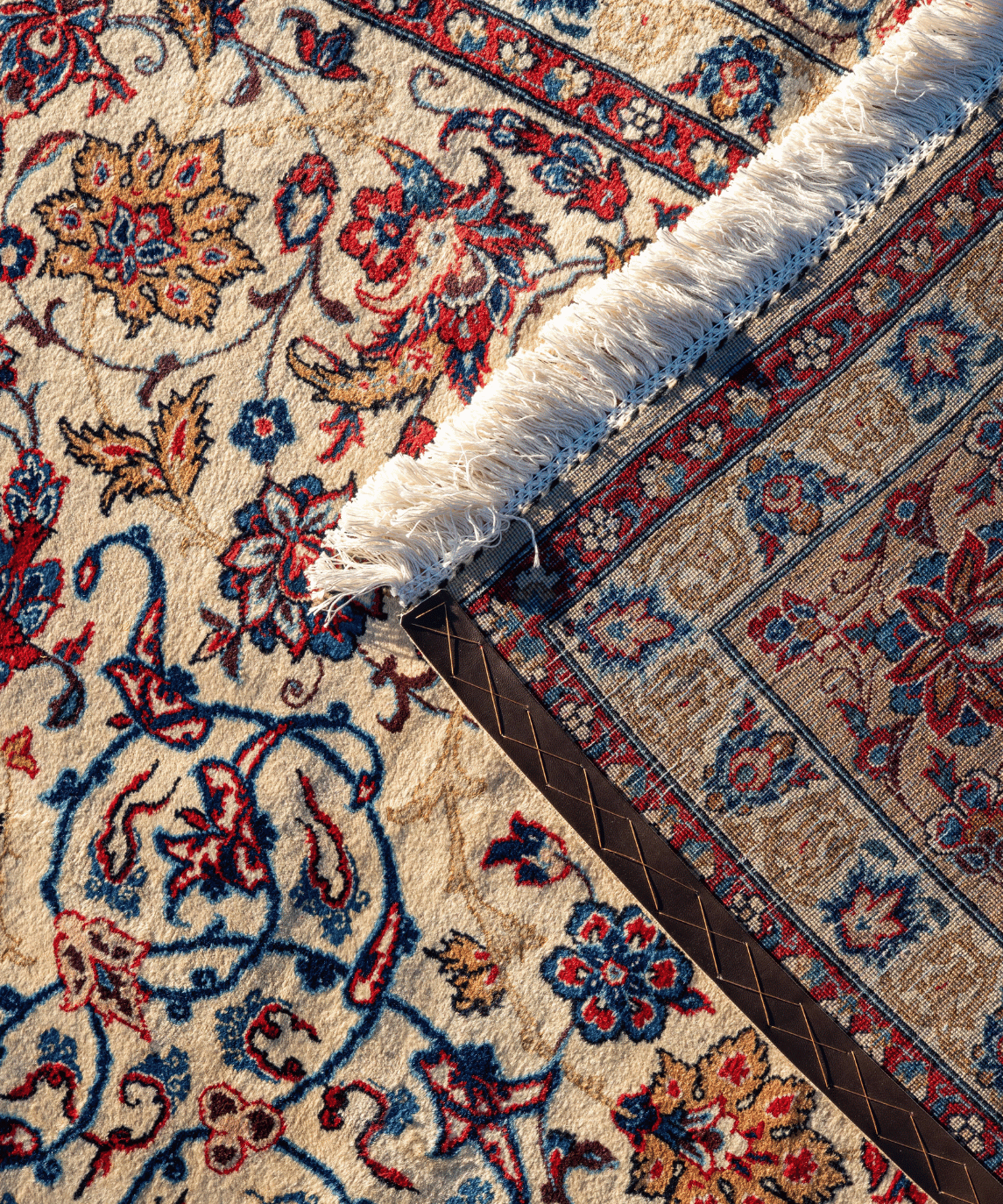 Traditional Isfahan Kork Wool Handwoven Oriental Rug – 9'8" × 12'8" View 2