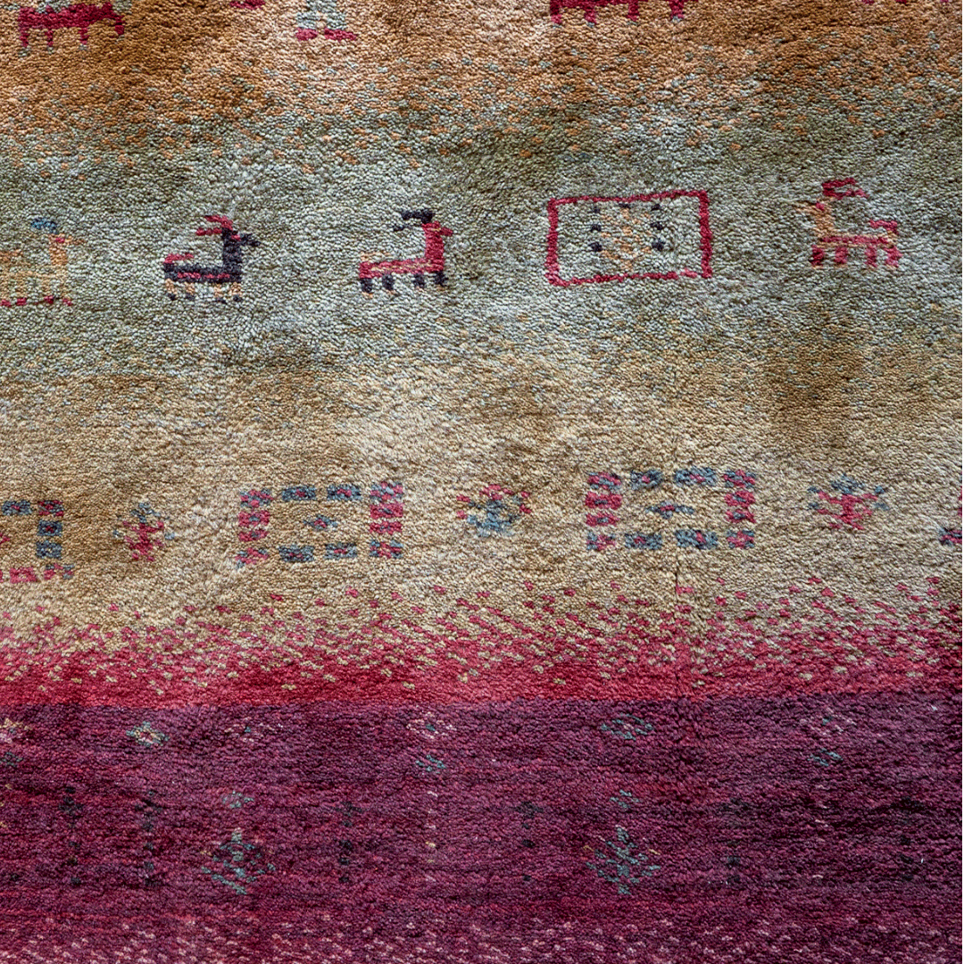 Gabbeh Rug 3926 – Genuine Hand-Woven Wool Oriental Rug View 5
