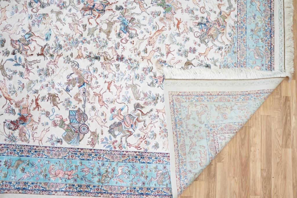 Qum design Silk Rug 5'x7.7' View 4