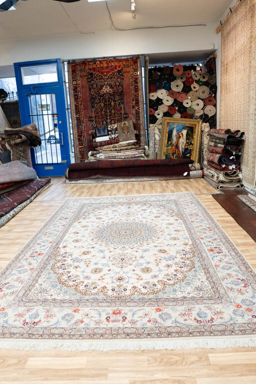 Isfahan Wool Rug 10.0x6.9 View 1