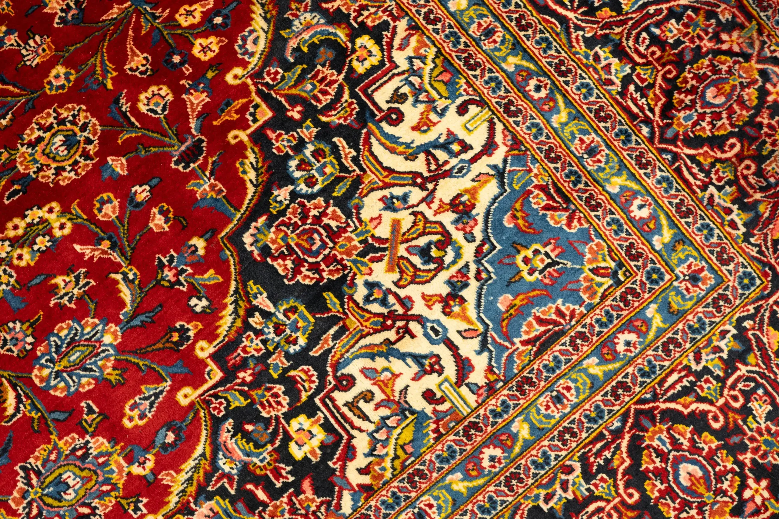 Kashan Wool Rug 9.9 x 13.5 View 4