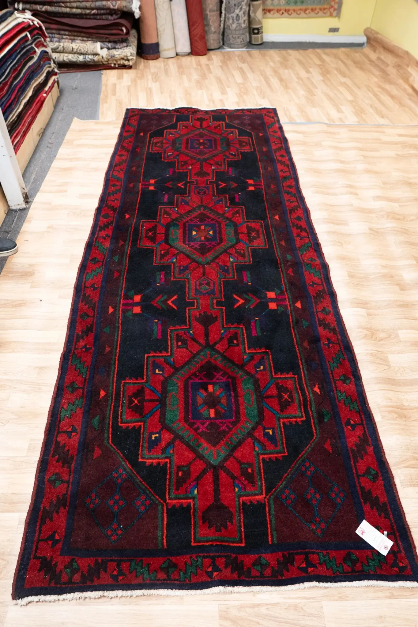 Hamadan Wool Rug 11.2 x 4.2' View 1