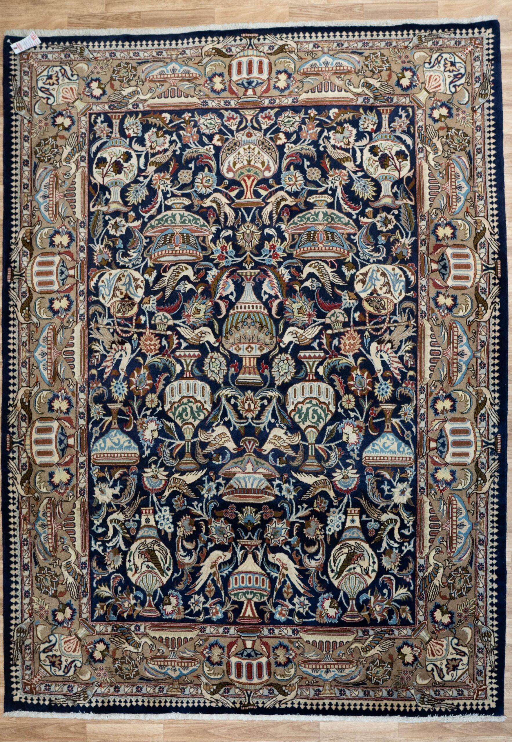 Kashmar Wool Silk Rug 6.5'x8.3' View 1