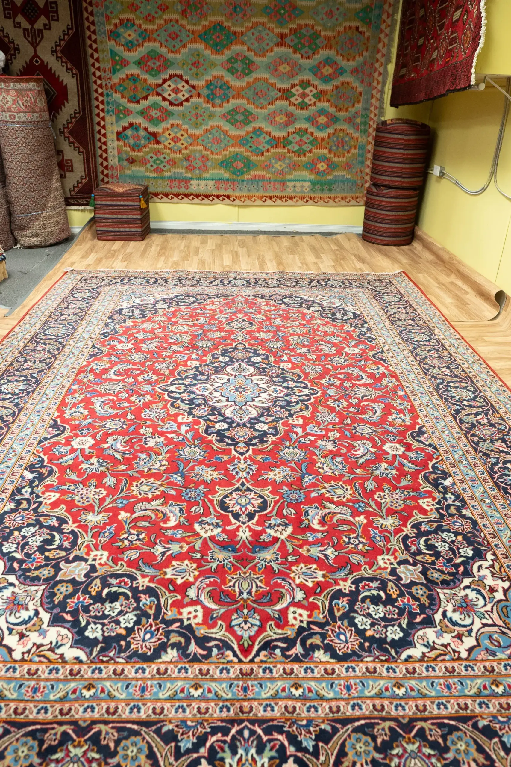 Kashan Wool Rug 8.5 x 11.5 View 1