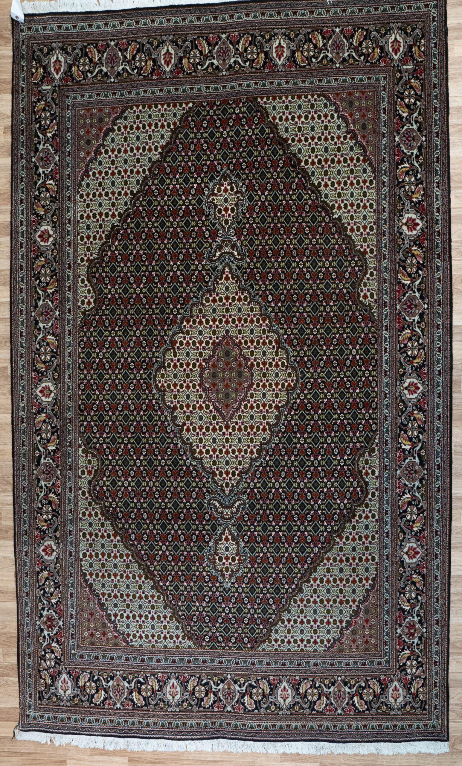 Tabriz Wool Silk Rug 6.9'x9.9' View 1