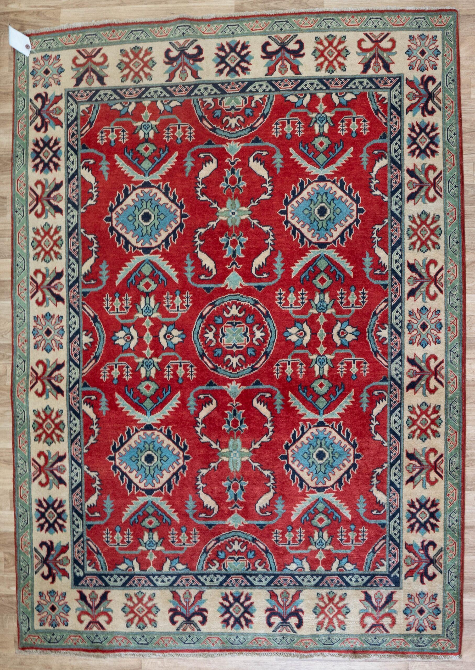 Kazak Wool Rug 5'x6'