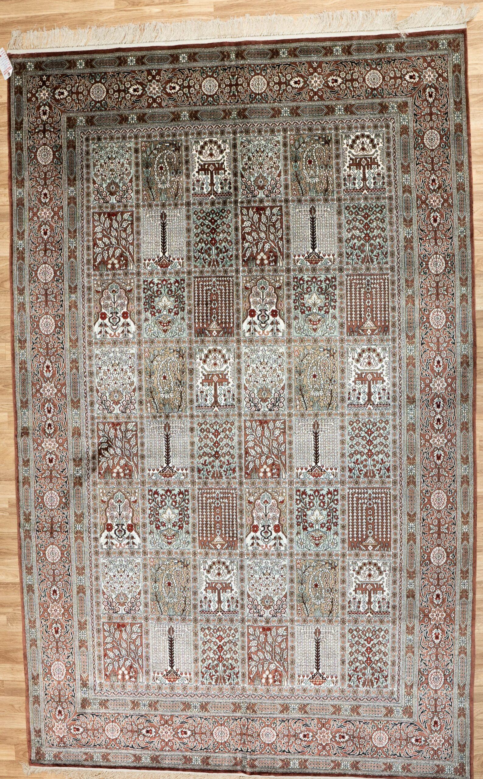 Qum Design Silk Rug 6'x9' View 2