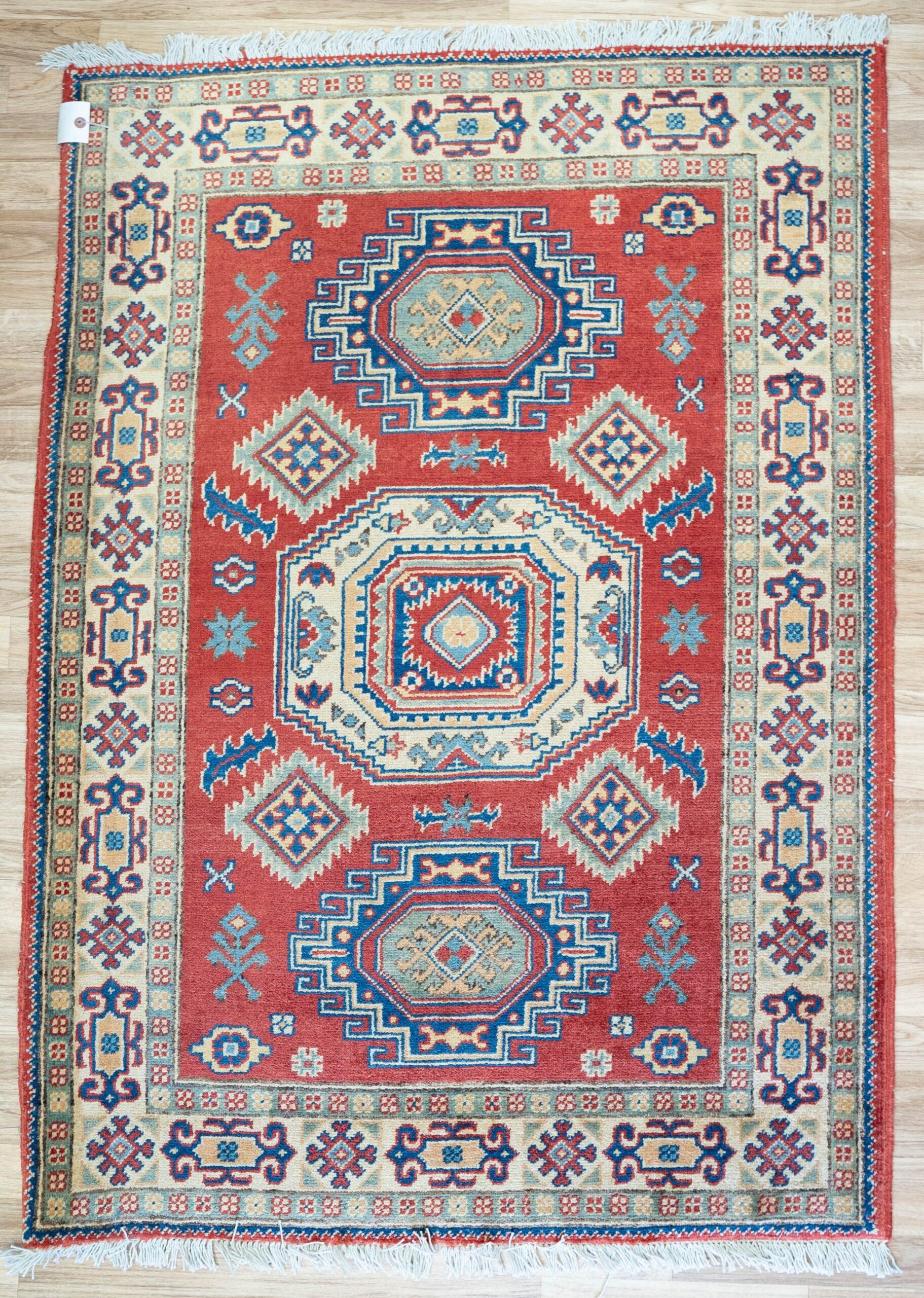 Kazak Wool Rug 3'x3'