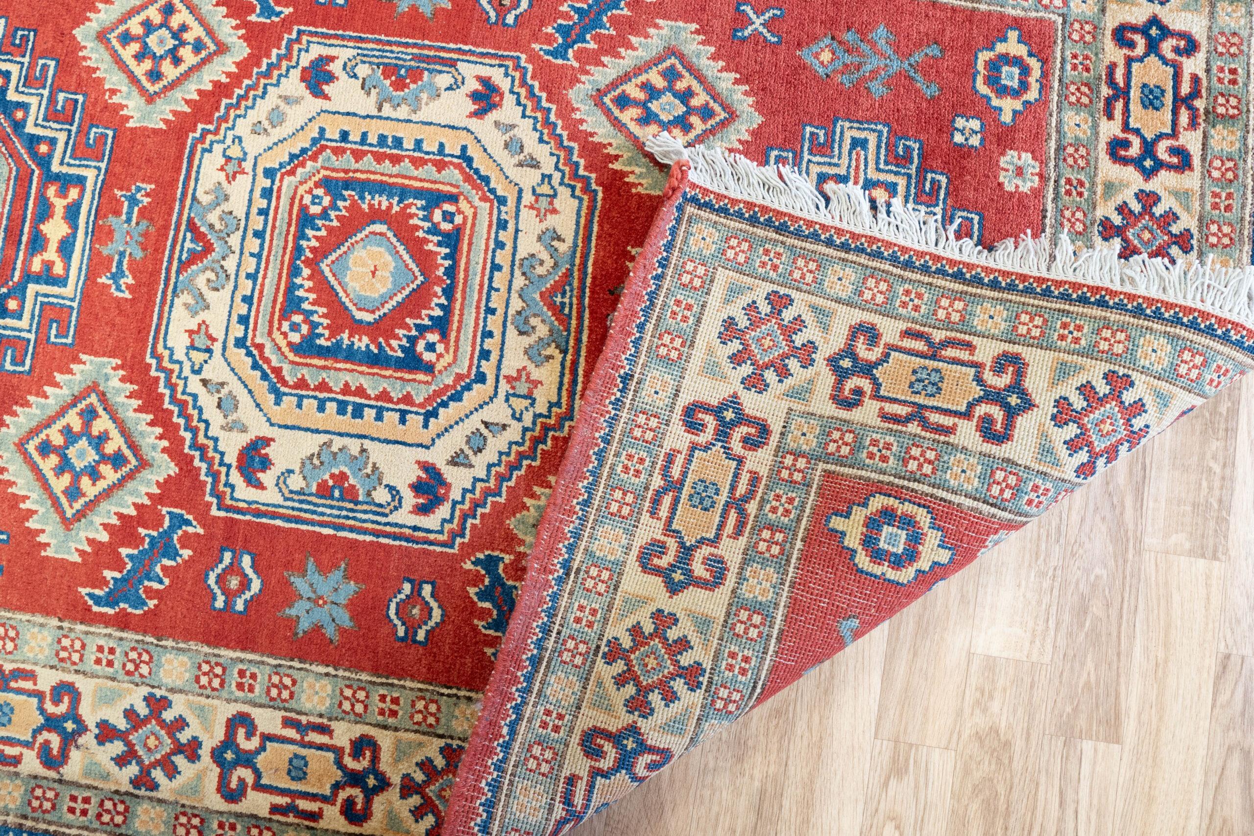 Kazak Wool Rug 3'x3' View 4