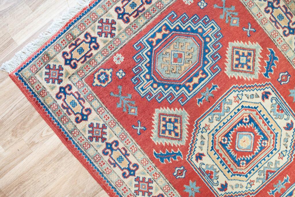 Kazak Wool Rug 3'x3' View 3